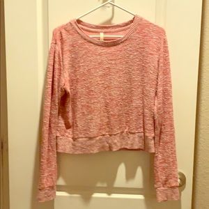 Red/white half sweater